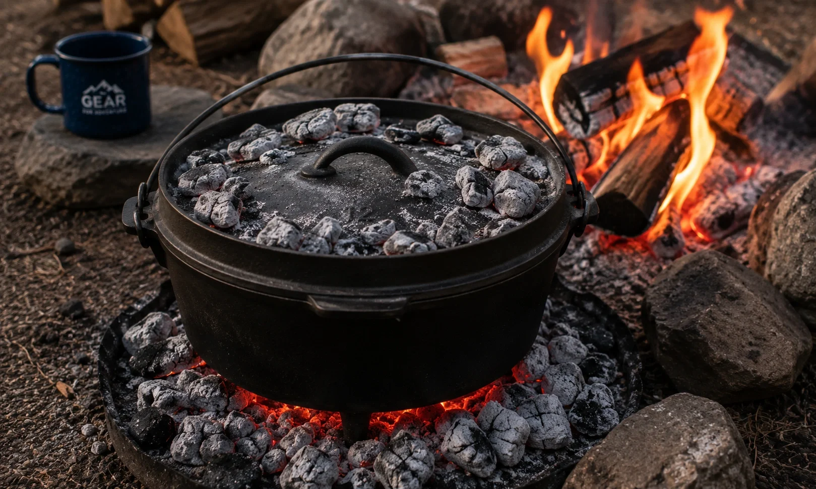 Dutch oven and slow cooker for camp cooking
