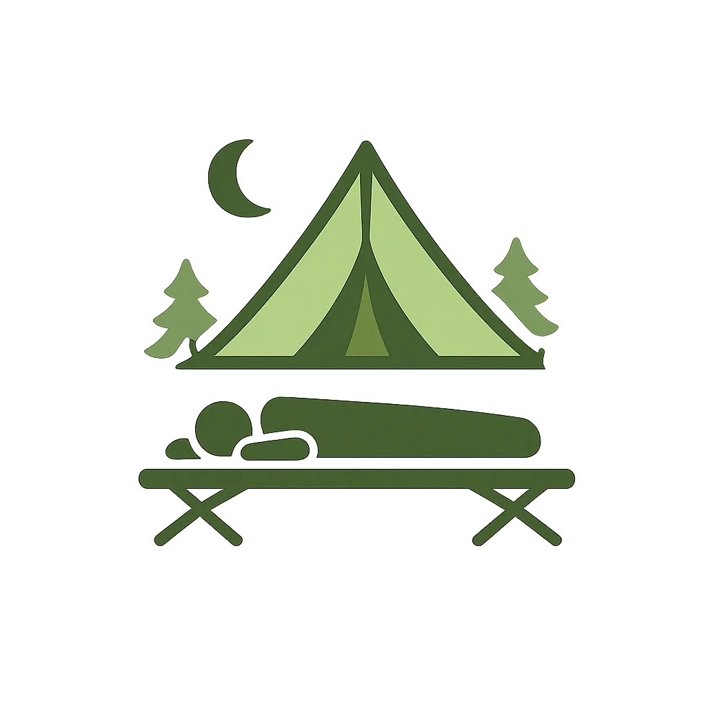 Solo camping bed recommendation icon